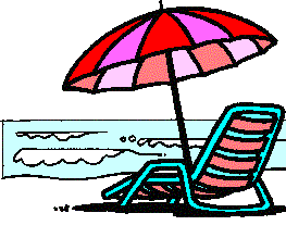 Liege mit Sonnenschirm